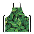 Fresh Green Leaf Print Apron
