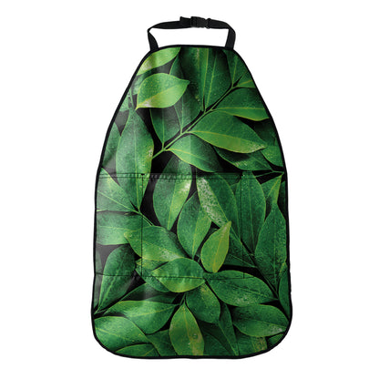 Fresh Green Leaf Print Car Seat Organizers