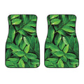 Fresh Green Leaf Print Front Car Floor Mats