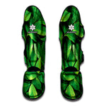 Fresh Green Leaf Print Muay Thai Shin Guard