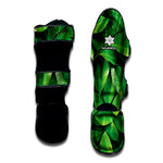 Fresh Green Leaf Print Muay Thai Shin Guard