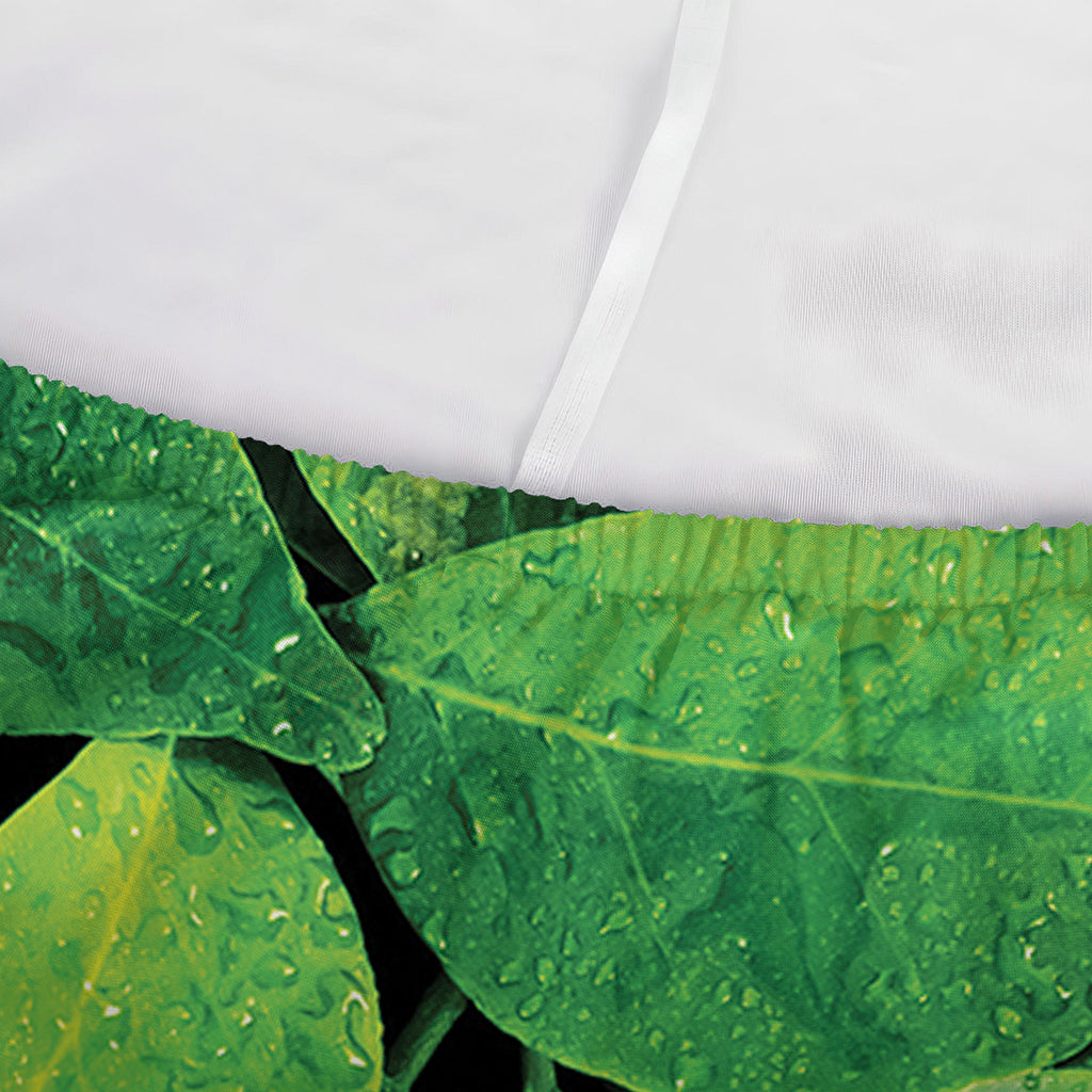 Fresh Green Leaf Print Sofa Cover
