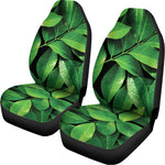 Fresh Green Leaf Print Universal Fit Car Seat Covers
