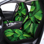 Fresh Green Leaf Print Universal Fit Car Seat Covers