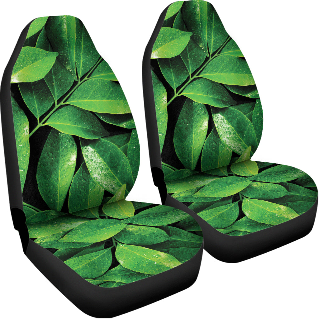 Fresh Green Leaf Print Universal Fit Car Seat Covers