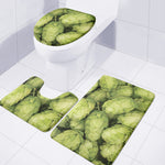 Fresh Hop Cone Print 3 Piece Bath Mat Set