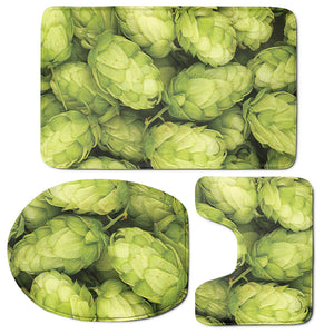 Fresh Hop Cone Print 3 Piece Bath Mat Set