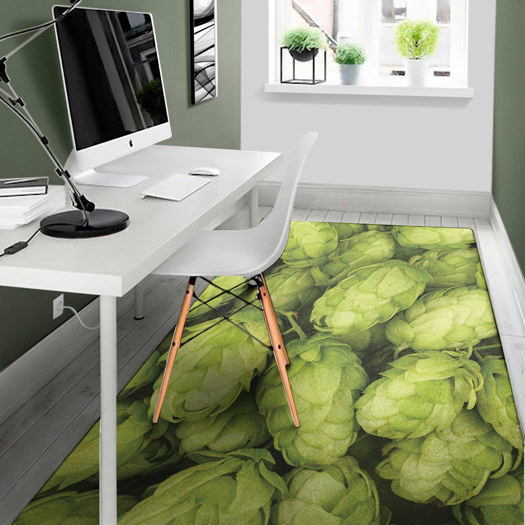 Fresh Hop Cone Print Area Rug