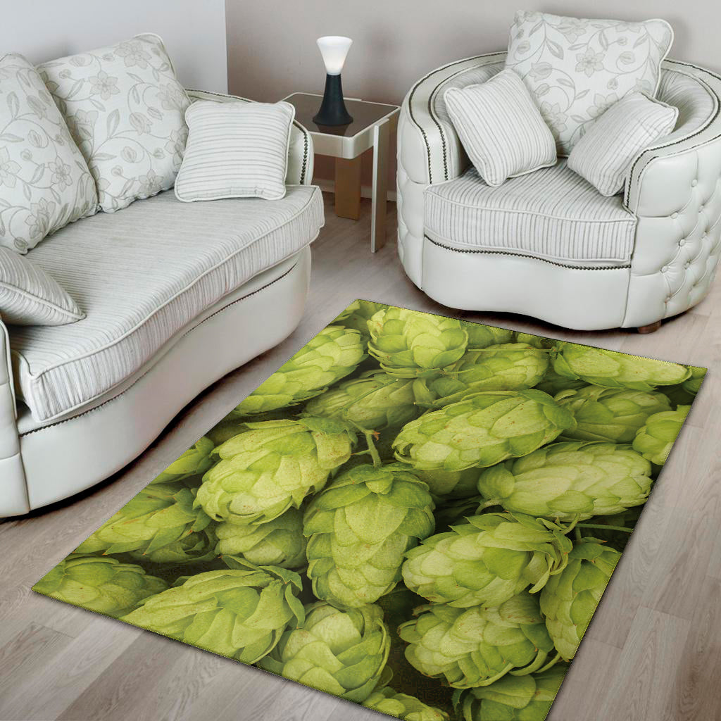 Fresh Hop Cone Print Area Rug