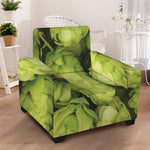 Fresh Hop Cone Print Armchair Slipcover