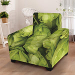 Fresh Hop Cone Print Armchair Slipcover