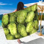 Fresh Hop Cone Print Beach Sarong Wrap