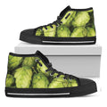 Fresh Hop Cone Print Black High Top Sneakers