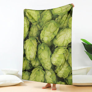 Fresh Hop Cone Print Blanket