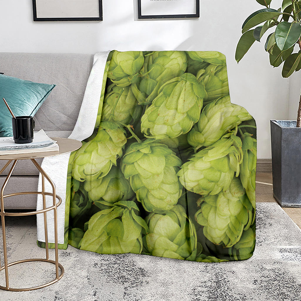 Fresh Hop Cone Print Blanket