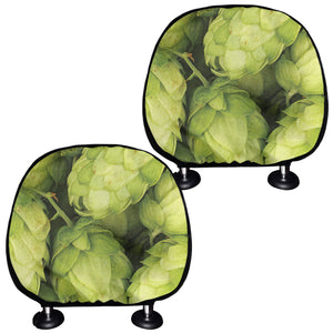 Fresh Hop Cone Print Car Headrest Covers