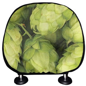 Fresh Hop Cone Print Car Headrest Covers