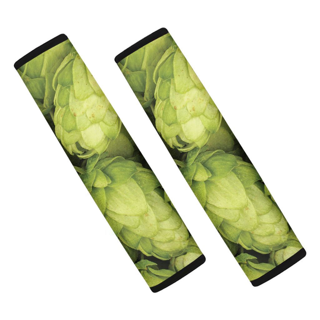 Fresh Hop Cone Print Car Seat Belt Covers