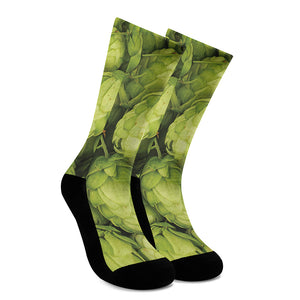 Fresh Hop Cone Print Crew Socks