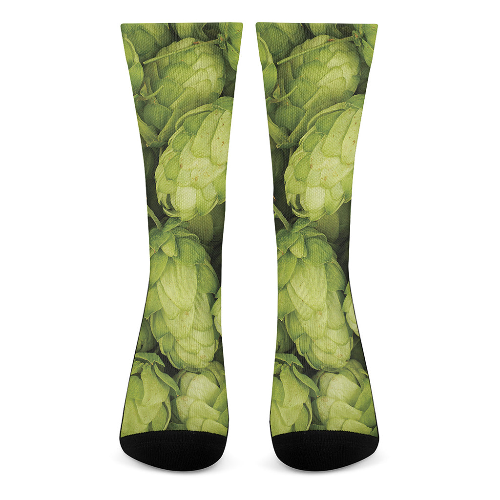 Fresh Hop Cone Print Crew Socks