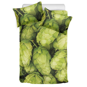 Fresh Hop Cone Print Duvet Cover Bedding Set