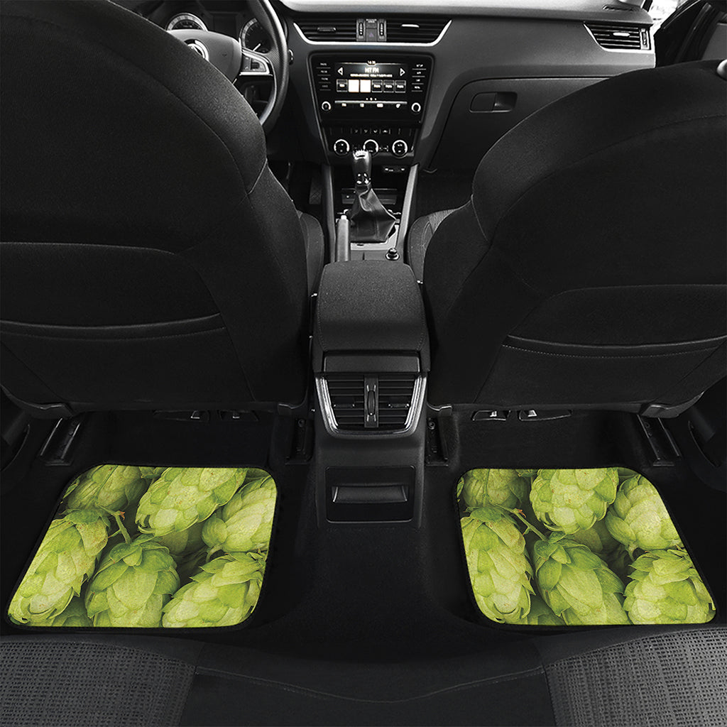 Fresh Hop Cone Print Front and Back Car Floor Mats