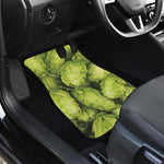 Fresh Hop Cone Print Front and Back Car Floor Mats