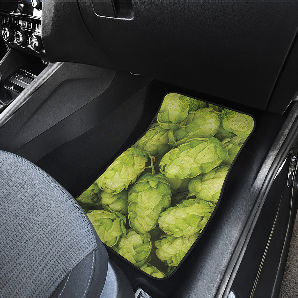 Fresh Hop Cone Print Front and Back Car Floor Mats