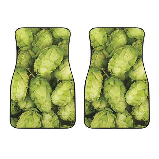 Fresh Hop Cone Print Front Car Floor Mats
