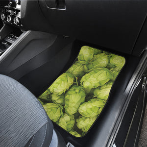 Fresh Hop Cone Print Front Car Floor Mats