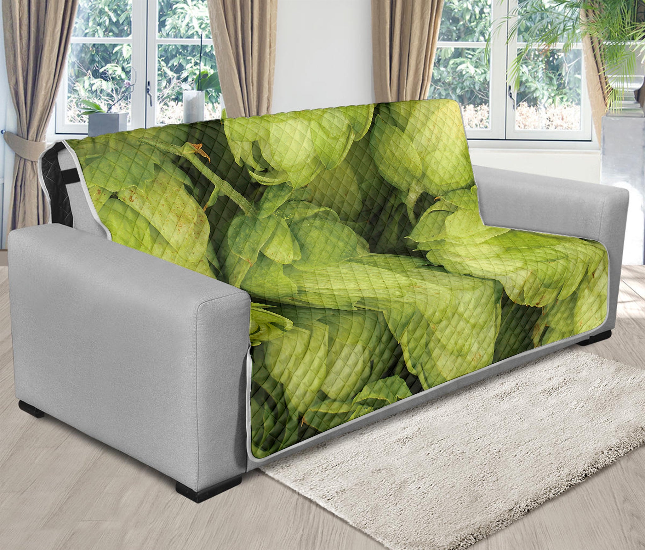 Fresh Hop Cone Print Futon Protector