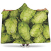 Fresh Hop Cone Print Hooded Blanket