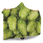 Fresh Hop Cone Print Hooded Blanket