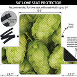 Fresh Hop Cone Print Loveseat Protector