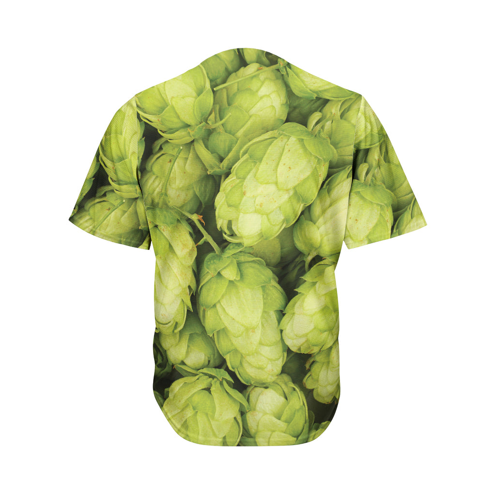 Fresh Hop Cone Print Men's Baseball Jersey