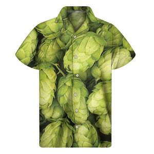 Fresh Hop Cone Print Men's Short Sleeve Shirt