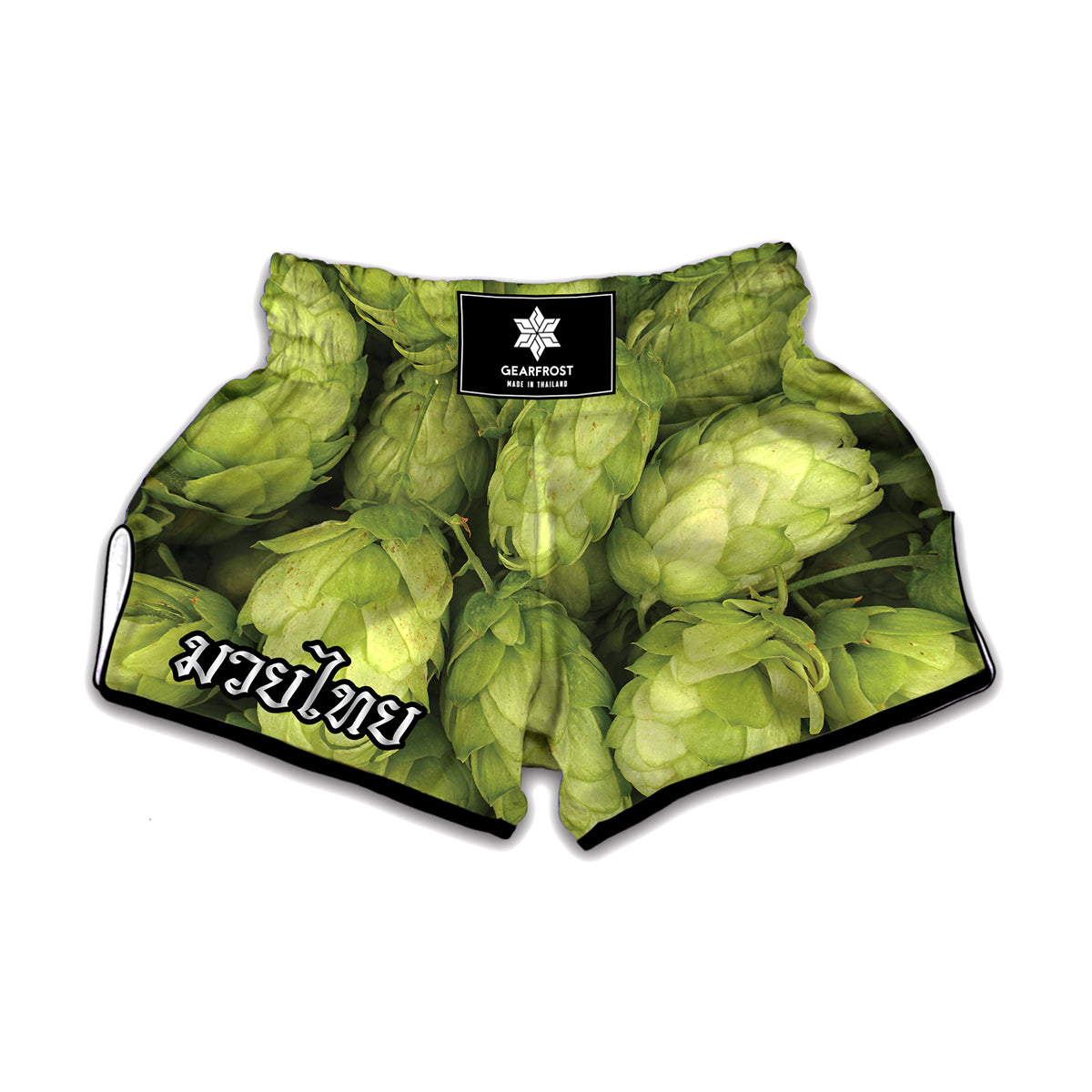 Fresh Hop Cone Print Muay Thai Boxing Shorts