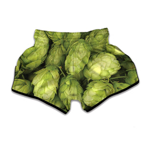 Fresh Hop Cone Print Muay Thai Boxing Shorts