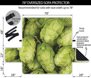 Fresh Hop Cone Print Oversized Sofa Protector