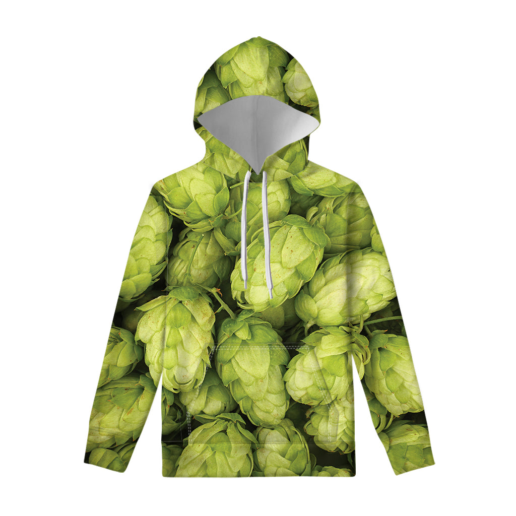 Fresh Hop Cone Print Pullover Hoodie