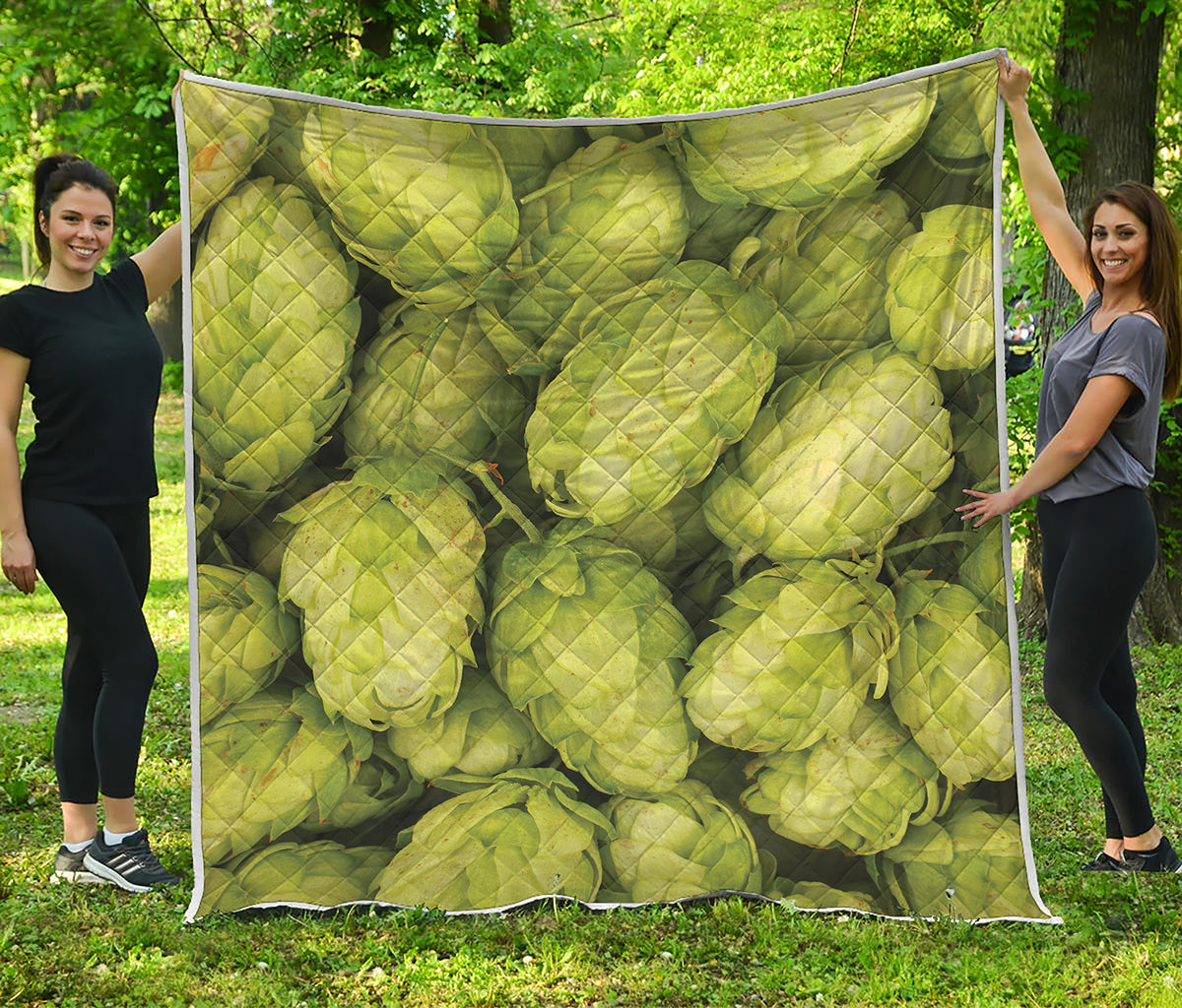 Fresh Hop Cone Print Quilt