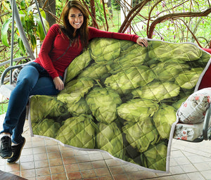 Fresh Hop Cone Print Quilt