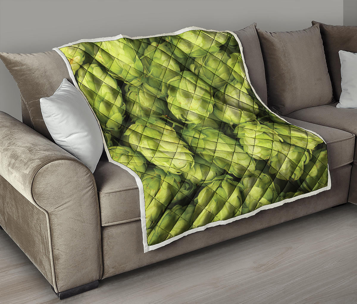 Fresh Hop Cone Print Quilt