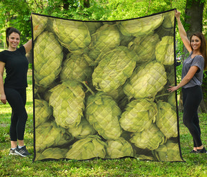 Fresh Hop Cone Print Quilt