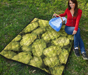 Fresh Hop Cone Print Quilt