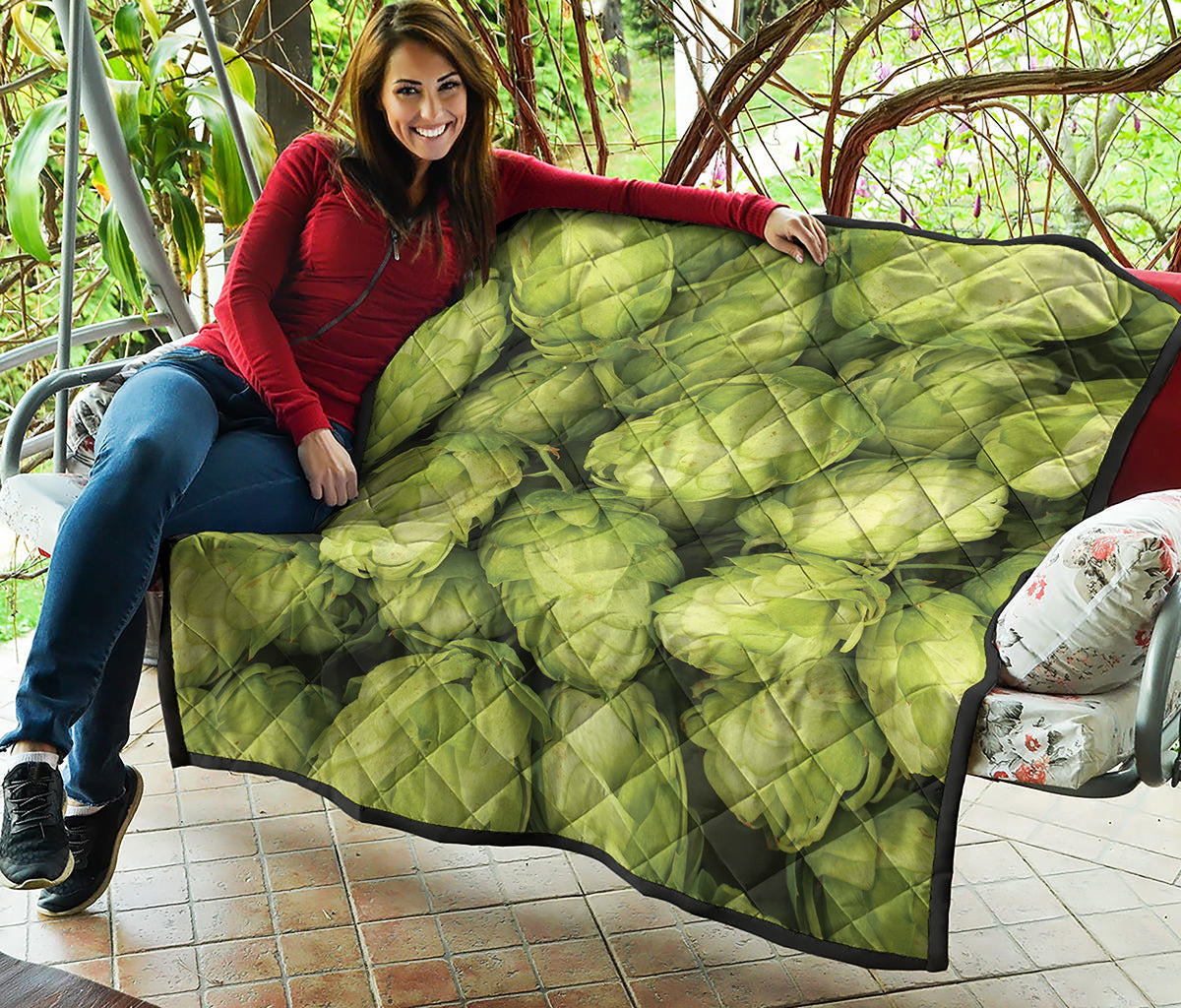 Fresh Hop Cone Print Quilt