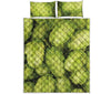 Fresh Hop Cone Print Quilt Bed Set