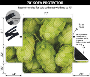 Fresh Hop Cone Print Sofa Protector