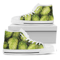 Fresh Hop Cone Print White High Top Sneakers