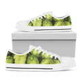 Fresh Hop Cone Print White Low Top Sneakers